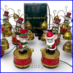 Vintage 90s Mr. Christmas Santa’s Marching Band Mice Holiday Red Hats Brass