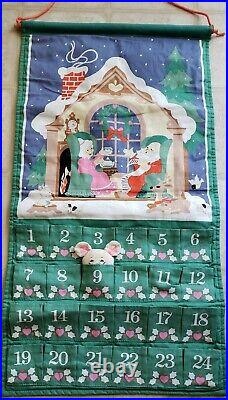 Vintage AVON 1987 Countdown to Christmas Advent Calendar WITH MOUSE Hanging