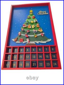 Vintage Advent Christmas Tree Magnetic Wooden NOT COMPLETE READ