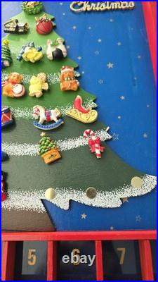Vintage Advent Christmas Tree Magnetic Wooden NOT COMPLETE READ