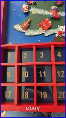 Vintage Advent Christmas Tree Magnetic Wooden NOT COMPLETE READ