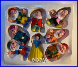 Vintage Alderbrook Snow White And The Seven Dwarfs Hanging Christmas Ornaments