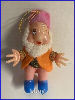 Vintage Alderbrook Snow White And The Seven Dwarfs Hanging Christmas Ornaments