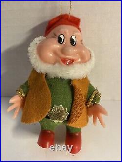 Vintage Alderbrook Snow White And The Seven Dwarfs Hanging Christmas Ornaments
