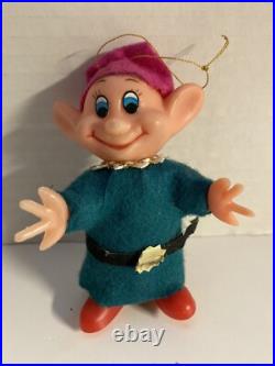 Vintage Alderbrook Snow White And The Seven Dwarfs Hanging Christmas Ornaments