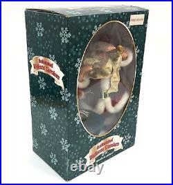 Vintage Animated Dickens Carolers Santa Claus Musical & Lighted 50cm AG793