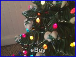 Vintage Antique Atlantic Mold 1974 3 Piece 24 Ceramic Christmas Tree Lights