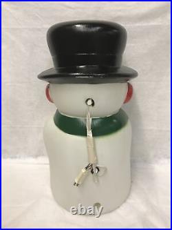 Vintage Blow Mold Snowman Lighted by Drainage New Old Stock Never Displayed 28