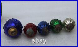Vintage Blue Glass Kugel Christmas Ornaments Timeless Grapes Adorned Charm