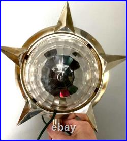 Vintage Bradford Celestial SILVER Christmas Tree Motion Topper Star 1960′s Lot 1