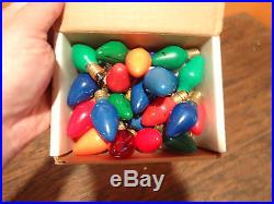 Vintage C9 C7 Multi color Indoor Outdoor Replacement Christmas Light Bulb Lot