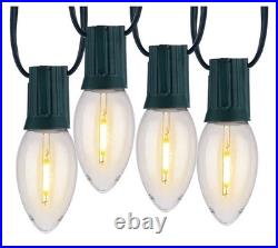 Vintage C9 LED Christmas Lights Outdoor, 150 Ft, 150 Shatterproof Warm White