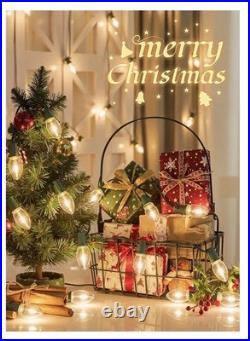 Vintage C9 LED Christmas Lights Outdoor, 150 Ft, 150 Shatterproof Warm White