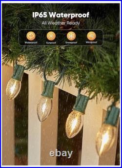 Vintage C9 LED Christmas Lights Outdoor, 150 Ft, 150 Shatterproof Warm White