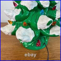 Vintage Ceramic Christmas Tree Lighted Tabletop Decor Holiday Gift