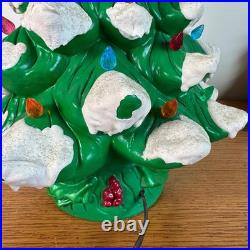 Vintage Ceramic Christmas Tree Lighted Tabletop Decor Holiday Gift