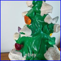 Vintage Ceramic Christmas Tree Lighted Tabletop Decor Holiday Gift