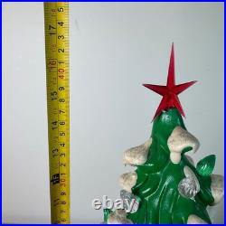 Vintage Ceramic Christmas Tree Lighted Tabletop Decor Holiday Gift