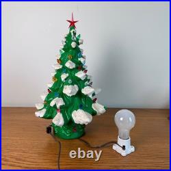 Vintage Ceramic Christmas Tree Lighted Tabletop Decor Holiday Gift