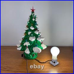 Vintage Ceramic Christmas Tree Lighted Tabletop Decor Holiday Gift