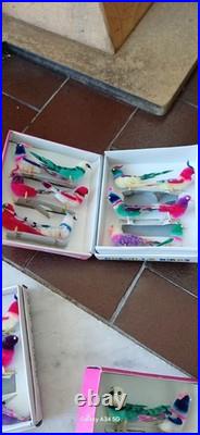 Vintage Chenille Birds and Original Box Last 7 Boxes of 12 Birds