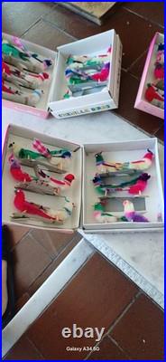 Vintage Chenille Birds and Original Box Last 7 Boxes of 12 Birds