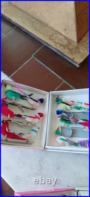 Vintage Chenille Birds and Original Box Last 7 Boxes of 12 Birds