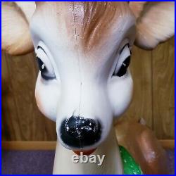Vintage Christmas 27 Poloron Lighted Blow Mold Fawn Baby Deer Reindeer