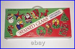Vintage Christmas Colorful Stained Glass Window Hanging Ornaments