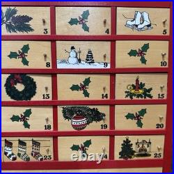 Vintage Christmas L. L. Bean Advent Calendar Wood 1990's original box for storage Vintage Christmas L. L. Bean Advent Calendar Wood 1990's original box for storage