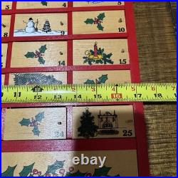 Vintage Christmas L. L. Bean Advent Calendar Wood 1990's original box for storage Vintage Christmas L. L. Bean Advent Calendar Wood 1990's original box for storage
