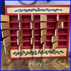 Vintage Christmas L. L. Bean Advent Calendar Wood 1990's original box for storage Vintage Christmas L. L. Bean Advent Calendar Wood 1990's original box for storage