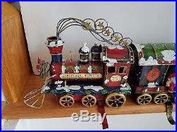 Vintage Christmas Train Cars Caboose 5 Stocking Holder Metal Manel hook