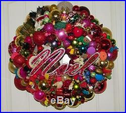 Vintage Christmas ornament wreath 18 Inch Germany Glass 17907 Shiny Brite
