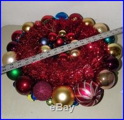Vintage Christmas wreath ornament 18 Inch Germany Glass 17046 Shiny Brite