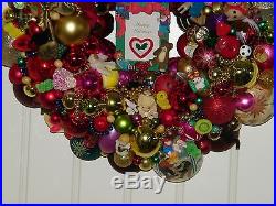 Vintage Christmas wreath ornament 18 Inch Germany Glass 17966 Shiny Brite Angel