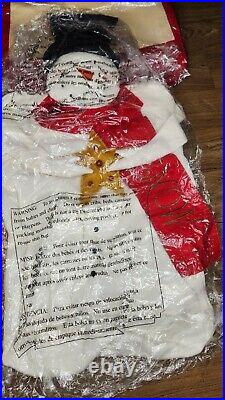 Vintage Costco Christmas Holiday Chair Covers Set Of 6 3D Aplique Plush Rare