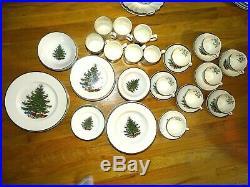 Vintage Cuthbertson Original Christmas Tree Dishes 97 Pieces England Great Cond