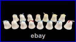 Vintage De Grazia Bells 1983-1998 Pottery Annual Hanging Ornaments LOT of 15