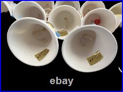 Vintage De Grazia Bells 1983-1998 Pottery Annual Hanging Ornaments LOT of 15