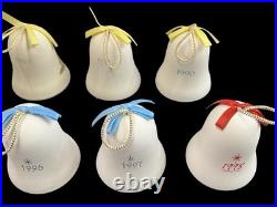 Vintage De Grazia Bells 1983-1998 Pottery Annual Hanging Ornaments LOT of 15