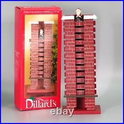 Vintage Dillards Santas Countdown Chimney Christmas Advent Calendar Wood Santa