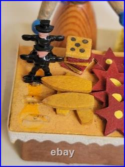 Vintage Dregeno GDR Erzgebirge Market Stall Set of 3 with Original Boxes Christmas