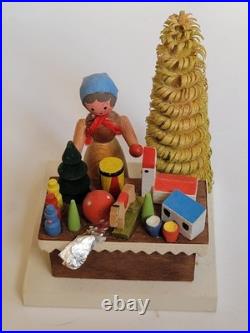 Vintage Dregeno GDR Erzgebirge Market Stall Set of 3 with Original Boxes Christmas