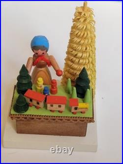 Vintage Dregeno GDR Erzgebirge Market Stall Set of 3 with Original Boxes Christmas