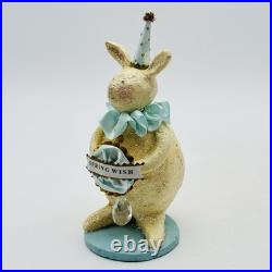 Vintage ESC Heather Myers Easter Bunny Figurine Spring Wish Glitter 2002 RARE