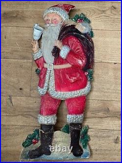 Vintage Early Cira 1900′s Cardboard Father Christmas Decoration German Ebernezer