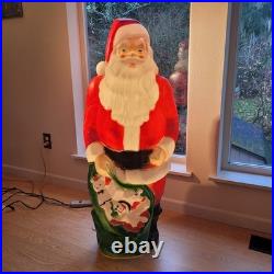 Vintage Empire Blow Mold Santa Claus 46 Christmas Decoration Light Up Outdoor