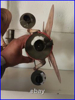 Vintage Erzgebirge Style German Wooden Angel Candle Holders Folk Art Christmas
