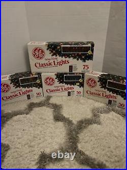Vintage GE String-A-Long Classic Lights 50 In Out Light Set Bulbs Lot Of 14